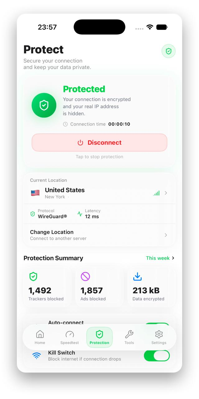 IP Checker screen